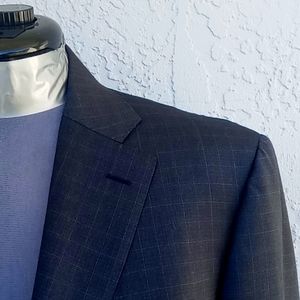 Canali Men's Pure Wool Luxury Check Blazer